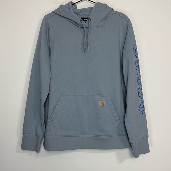 Carhartt Women’s Rain Defender Relaxed Fit Midweight Hooded Sweatshirt L - Picture 3 of 7